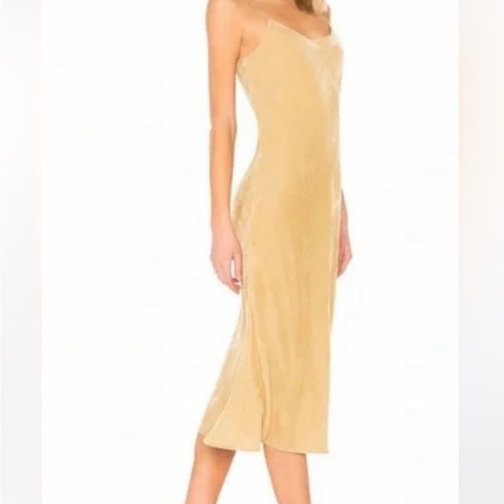 Vince Gold velvet slip Dress - Picture 9 of 9